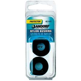 Jandorf 61445 Conduit Bushing, Nylon, Black, 3/8 in Dia Panel Hole, 0.406 in Thick Panel