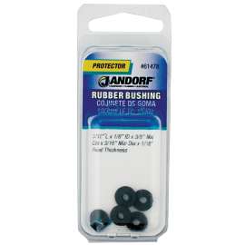 Jandorf 61478 Conduit Bushing, 1/8 in Dia Cable, Rubber, Black, 1/16 in Thick Panel