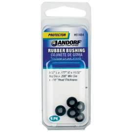 Jandorf 61484 Conduit Bushing, 0.177 in Dia Cable, Rubber, Black, 1/16 in Thick Panel