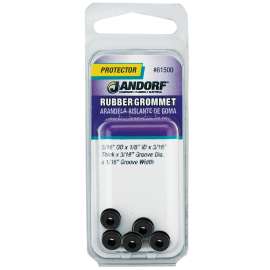 Jandorf 61500 Grommet, Rubber, Black, 3/16 in Thick Panel