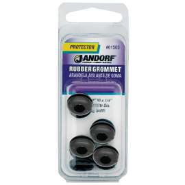 Jandorf 61503 Grommet, Rubber, Black, 1/4 in Thick Panel