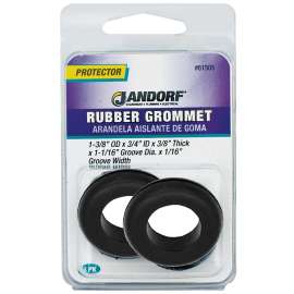 Jandorf 61505 Grommet, Rubber, Black, 3/8 in Thick Panel