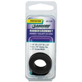 Jandorf 61508 Grommet, Rubber, Black, 3/8 in Thick Panel