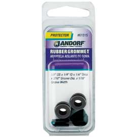 Jandorf 61515 Grommet, Rubber, Black, 1/4 in Thick Panel