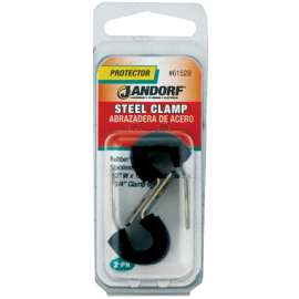 Jandorf 61529 Cushion Clamp, Rubber/Stainless Steel, Black