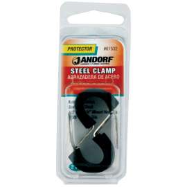 Jandorf 61532 Cushion Clamp, Rubber/Stainless Steel, Black