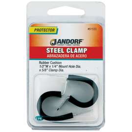 Jandorf 61533 Cushion Clamp, Rubber/Steel, Black