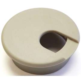 Jandorf 61602 Desk Grommet, 2 in Dia Cable, Polystyrene, Almond