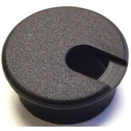 Jandorf 61604 Desk Grommet, 1-1/2 in Dia Cable, Polystyrene, Black