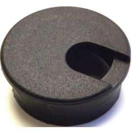 Jandorf 61605 Desk Grommet, 1-3/4 in Dia Cable, Polystyrene, Black