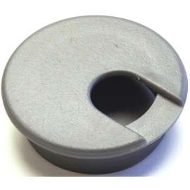 Jandorf 61617 Desk Grommet, 2 in Dia Cable, Polystyrene, Silver