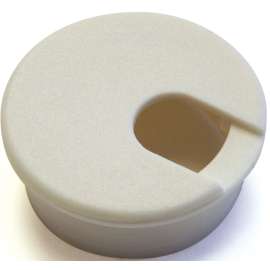 Jandorf 61623 Desk Grommet, 1-3/4 in Dia Cable, Polystyrene, Pure White