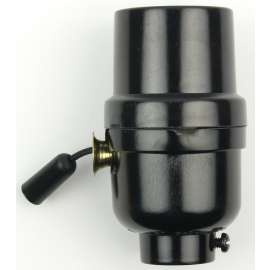 Jandorf 60532 Pull Chain Lamp Socket, 250 V, 250 W, Phenolic Housing Material, Black