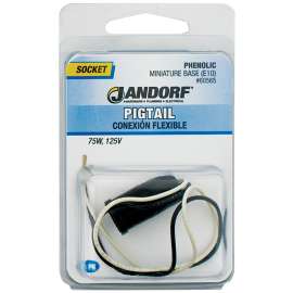 Jandorf 60565 Lamp Socket, 125 V, 75 W, Phenolic Housing Material, Clear