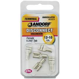 Jandorf 60824 Disconnect Terminal, 12 to 10 AWG Wire, Copper Contact