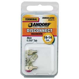 Jandorf 60874 Disconnect Terminal, 16 to 14 AWG Wire, Copper Contact