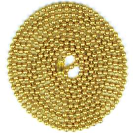 Jandorf 60361 Beaded Chain with Connector, 5 ft L, Brass