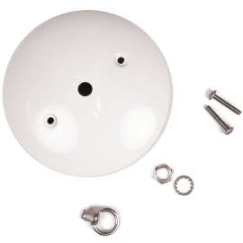 Jandorf 60211 Canopy Kit, Ceiling, White, For: Outlet Box and Hang Ceiling Fixture