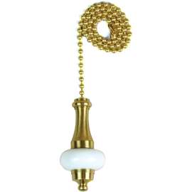 Jandorf 60322 Pull Chain, 12 in L Chain, Brass