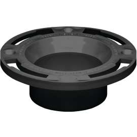 Oatey 43524 Closet Flange, 3, 4 in Connection, ABS, Black, For: 3 in, 4 in Pipes