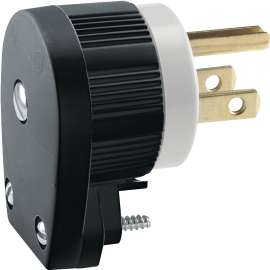 Eaton Wiring Devices AH6265 Electrical Plug, 2 -Pole, 15 A, 125 V, NEMA: NEMA 5-15P, Black/White
