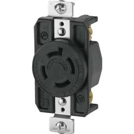 Eaton Wiring Devices AHL1620R Single Receptacle, 20 A, Black
