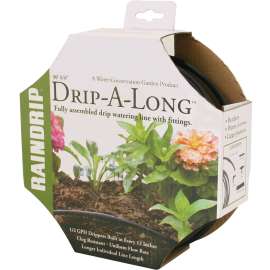 Raindrip R280DT Drip Soaker Kit, 50 ft L, 0.5 gph, Black