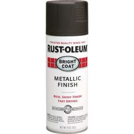 RUST-OLEUM STOPS RUST 7713830 Bright Coat Spray Paint, Metallic, Dark Bronze, 11 oz, Aerosol Can