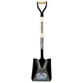 SEYMOUR 49333 Shovel, 9-1/2 in W Blade, 14 ga Gauge, Steel Blade, American Ashwood Handle, D-Shaped Handle