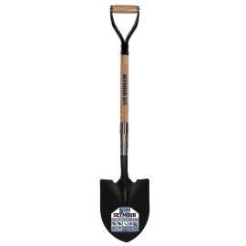 SEYMOUR 49331 Shovel, 9 in W Blade, 14 ga Gauge, Steel Blade, Ashwood Handle, D-Shaped Handle, 30 in L Handle