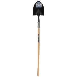 SEYMOUR S500 Industrial 49344 Shovel, 9-1/2 in W Blade, 14 ga Gauge, Steel Blade, Hardwood Handle, Long Handle