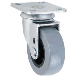 Shepherd Hardware G1 Series 3541 Swivel Caster, 2 in Dia Wheel, TPU Wheel, Gray, 88 lb