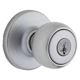 Weiser Fairfax Series GAC531 F26D SMT M Entry Door Knob, 1-15/16 in Dia Knob, Satin Chrome