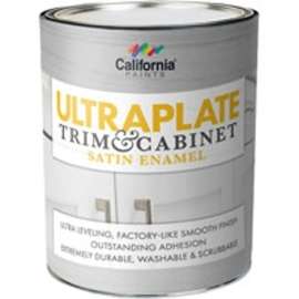 California Paints 52911-4-E Cabinet and Trim Enamel, Satin, White, 1 qt Can