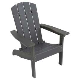 Seasonal Trends E8733QPW003 Adirondack Chair, 29 in W, 32 in D, 38 in H, Resin Wood Seat, Polystyrene Frame