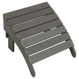 Seasonal Trends O8732QPW003 Adirondack Ottoman, 13.4 in OAL, 18.1 in OAW, 18.5 in OAH, Adirondack Seat, Grey