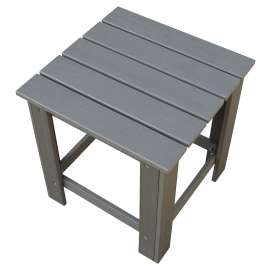 Seasonal Trends T8S16QPW003 Resin Wood Table, 18 in W, 18 in D, 21.5 in H, Resin Wood Frame, Resin Wood Table
