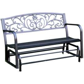 Seasonal Trends XG239 Glider Bench, 50 in W, 23-1/2 in D, 37-1/2 in H, 2 lb Seating, Steel Frame