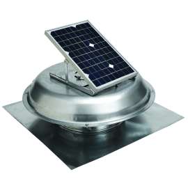 Master Flow Green Machine ERVSOLAR EcoSmart Roof Vent, 500 cfm Air, Steel, 2:12 to 12:12 Roof Pitch