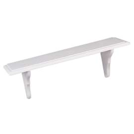 Knape & Vogt 2110 WH 7.5X35 Straight Shelf Kit, 50 lb, 1-Shelf, 35 in L, 7-1/2 in W, Solid Pine