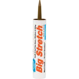 Big Stretch 10018 Acrylic Caulk, Woodtone, 10.5 oz Cartridge