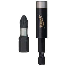 Milwaukee SHOCKWAVE 48-32-5009 Bit Tip Holder, #2 Drive, Phillips Drive, Hex Shank, Steel