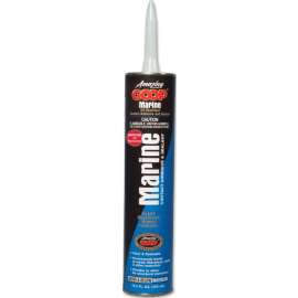 ECLECTIC 172034 Marine Adhesive Caulk, Clear, 48 to 72 hr Curing, -40 to 150 deg F, 301.6 mL Tube