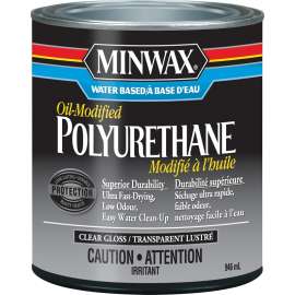 Minwax CM6301504 Polyurethane, Gloss, Liquid, Clear, 1 qt, Can