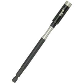 Milwaukee SHOCKWAVE 48-32-4511 Bit Holder with C-Ring, 1/4 in Drive, Hex Drive, 1/4 in Shank, Hex Shank, Steel