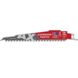 Milwaukee 48-00-5227 Reciprocating Saw Blade, 12 in L, 5 TPI, Carbide Cutting Edge