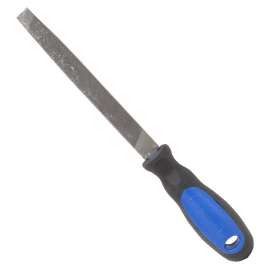 Vulcan JL-F010 File W/Rubber Grip, Flat Profile, Mill Pattern, Single Cut Cut, 5-3/4 in L Blade, 5/8 in W Blade