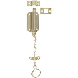 National Hardware N155-762 Reversible Chain Bolt, 3 in L Bolt, Steel, Brass
