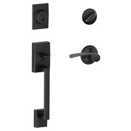 Schlage F Series F60VCENXMER716 Handleset, 1 Grade, Keyed Key, Aged Bronze, 2-3/8 x 2-3/4 in Backset, C Keyway