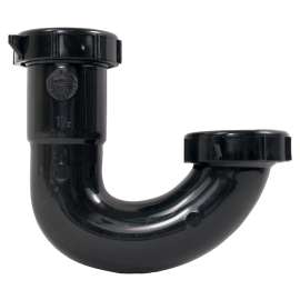 Plumb Pak PPC66-1B J-Bend, 1-1/2 x 1-1/4 x 1-1/2 in, Plastic, Black